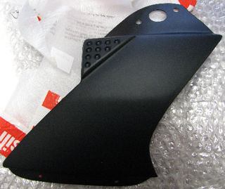 OEM Aprilia LH baffle, black plastic -#8178111