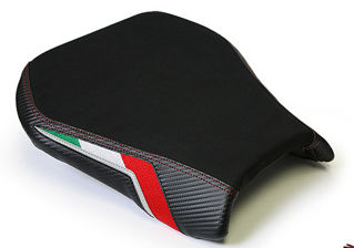 LuiMoto Front Seat Cover, Silver Highlight/RedStch