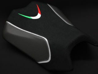 LuiMoto Seat Cover For '11-'15 Tuono V4-Black/Grey