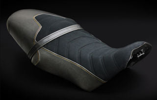 LuiMoto Seat Cover For Griso - Black w/Yel Stitch