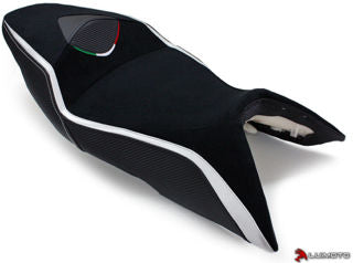 LuiMoto Seat Cover, White/White Stitch -Shiver