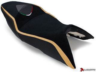 LuiMoto Seat Cover, Gold/Gold Stitch -Shiver