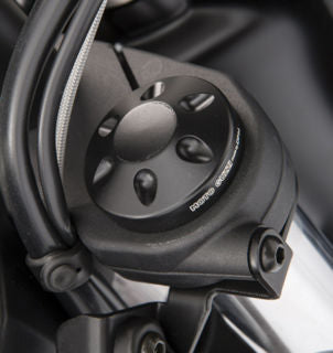 Moto Guzzi Aluminum Fork Caps, Black - 2S000400