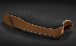 LuiMoto Seat Cover For V7 - Black w/LGT Tan Sides