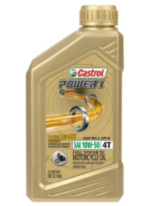 Castrol Power 1 Synthetic Motor Oil 10W50  1 Quart (0.946 Liter) - PU36010375