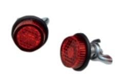 Red Reflector License Plate Bolts - 2 Pack - PUCH150R