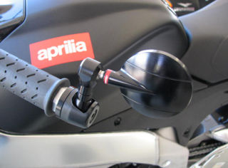 Rizoma Spy-R Bar End Mirror (Large) 3.2 Dia Black - RZBS285-Black