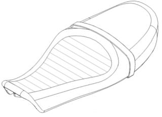 OEM Moto Guzzi 2 Person Saddle - 2B004021000C1