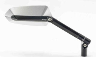 Puig F1 Billet Aluminum Mirror RH Silver/Black
