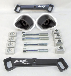 Evotech Italy Frame Sliders for V4's, Black - EVI-STDA-007Black