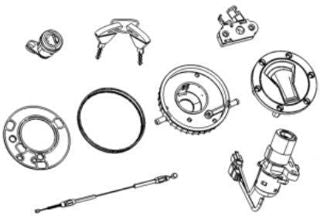 OEM Aprilia Lock Hardware Kit - 2B013517
