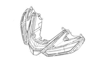OEM Aprilia Headlight - 2D000707 (ex 2D000465)