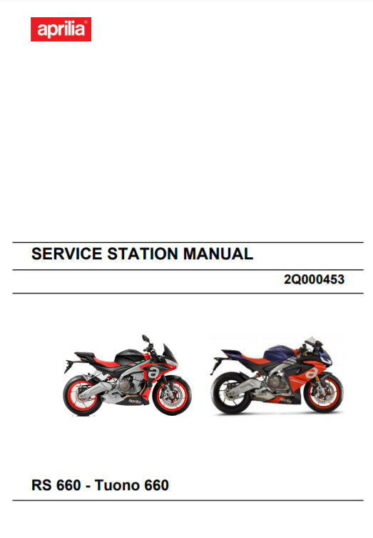 OEM Aprilia CHASSIS Service Manual - Manual-2Q000632 (ex 2Q000453)