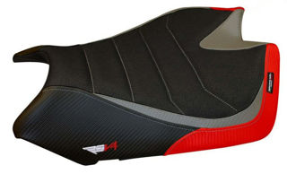Tappezzeria Italia Ultragrip Seat Cover, Silver/Red - 2SLR - TA-ARSV4BSU-2SLR-3