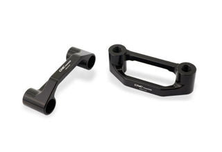 CNC Racing Rear Passenger Peg Block of Plate & Tie Down Hook Kit, Black - LO-PET53B