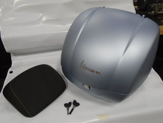 OEM Vespa Top Box, Matte Grey with Blueish Hue "G02" - CM273364