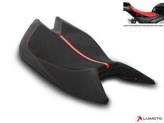 LuiMoto GP II Seat Cover, Red Stitching - LUI-9141101