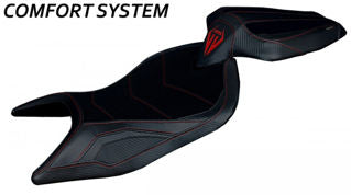 Tappezzeria Italia Naxos COMFORT Series Seat Cover Set, Black - TA-ARS66NC-3BL-1