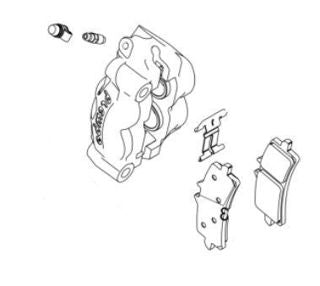 OEM Aprilia Brembo M4.30 STYLEMA RH FRONT BRAKE CALIPER - 2B007860