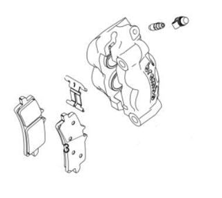 OEM Aprilia Brembo M4.30 STYLEMA LH FRONT BRAKE CALIPER - 2B007861
