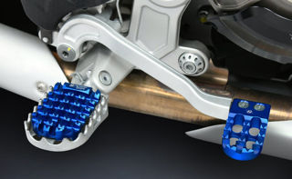 Bonamici Footpeg Inserts w/Toe Pedal, BLUE  - MD-BON-A007-BLUE