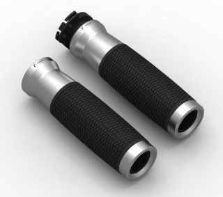 Rizoma Urlo Grips, Silver - RZ-GR256A
