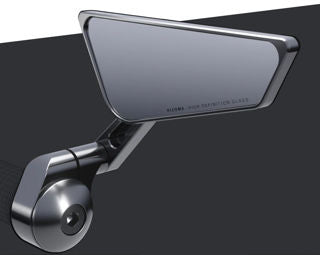 Rizoma Cut-Edge RH Bar End Mirror, Black - RZBS295B