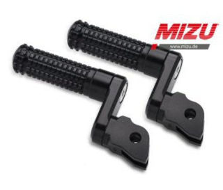 Mizu Germany 33mm Adjustable Lowering Footpegs, Black - Mizu-409SS3310001