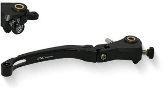 CNC Racing Folding Brake Lever, Black Aluminum - LOLBR04B