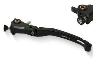 CNC Racing Folding Clutch Lever, Black Aluminum - LOLCR12B