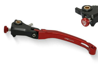 CNC Racing Folding Clutch Lever, Red Aluminum - LOLCR12R