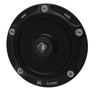 DBK Special Parts Billet Quick Turn Keyless Gas Cap, Black - MV-TSB08DD