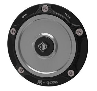 DBK Special Parts Billet Quick Turn Keyless Gas Cap, Silver - MV-TSB08DE