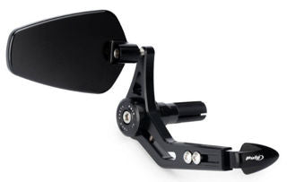 Puig Racing Brake Lever Guard w/Mirror, Black - OF21440N *See Product Notes*