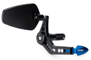 Puig Racing Brake Lever Guard w/Mirror, Blue - OF21440A *See Product Notes*
