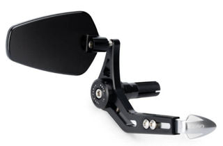 Puig Racing Brake Lever Guard w/Mirror, Silver - OF21440P *See Product Notes*