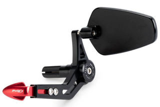 Puig Racing Clutch Lever Guard w/Mirror, Red - OF21441R *See Product Notes*