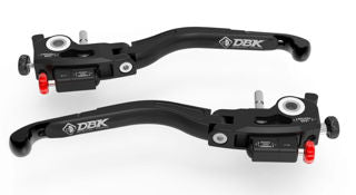 DBK Special Parts Billet Dual Adjustable Lever Set, Black - MV-L38D