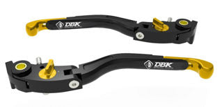 DBK Special Parts LEA16 Brake & Clutch Lever Set, Gold - MV-LEA16B