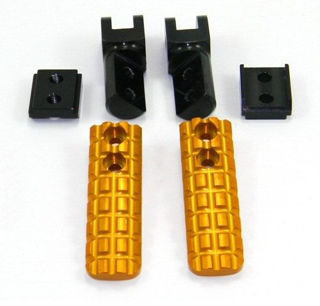 DBK Special Parts DV06 Anodized Alu Driver Footpeg PAIR, Gold - MV-PPDV06B