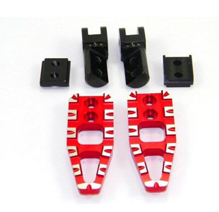 DBK Special Parts DV05 Anodized Alu Driver Footpeg PAIR, Red - MV-PPDV05A