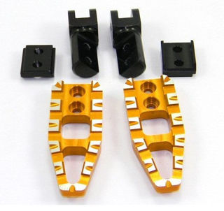 DBK Special Parts DV05 Anodized Alu Driver Footpeg PAIR, Gold - MV-PPDV05B