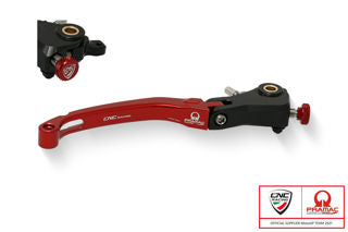 CNC Racing Folding Brake Lever, Pramac Racing Limited Edition - Red Aluminum - LOLBR04RPR