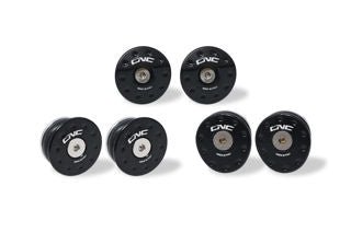 CNC Racing Front Frame Caps Kit, Black - LOTT358B