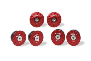 CNC Racing Front Frame Caps Kit, Red - LOTT358R