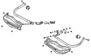 OEM Aprilia PRE-ASSEMBLED HANDGUARDS - 2B013958 *See Product Notes*
