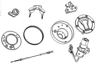 OEM Aprilia Lock Hardware Kit - 2B006654 *See Product Notes*