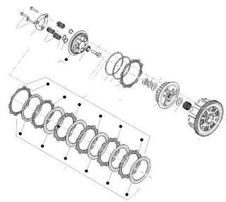 OEM Aprilia CLUTCH ASSY - 1A021345